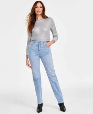 I.N.C. International Concepts - Women's High-Rise Straight-Leg Jeans