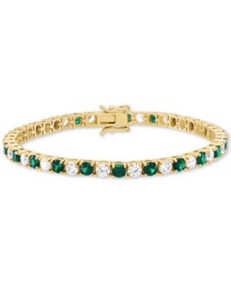 Grown With Love - Lab Grown Emerald (4-5/8 ct. t.w.) & Lab Grown Diamond (4-1/2 ct. t.w.) Tennis Bracelet in 14k Gold (Also in Lab Grown Ruby & Lab Grown Sapphire)