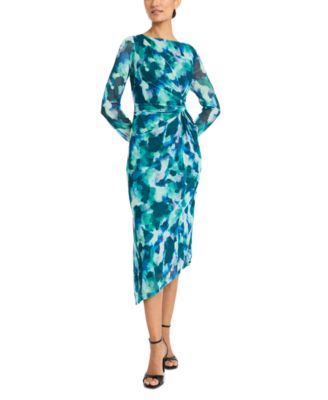 Maggy London - Women's Side-Twist Asymmetric-Hem Dress