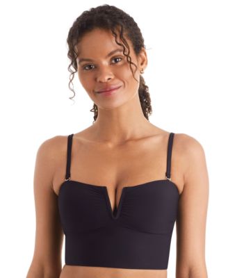 Mimi Flamingo - Women's Slit-Neck Bandeau Tankini Top