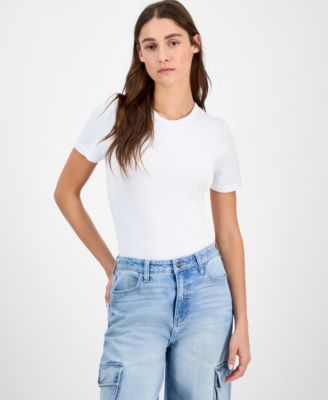 Planet Heart - Juniors' Short-Sleeve Seamless Bodysuit