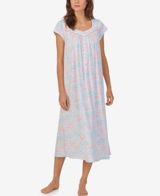 Eileen West - Women's Cotton Jersey Cap-Sleeve Nightgown