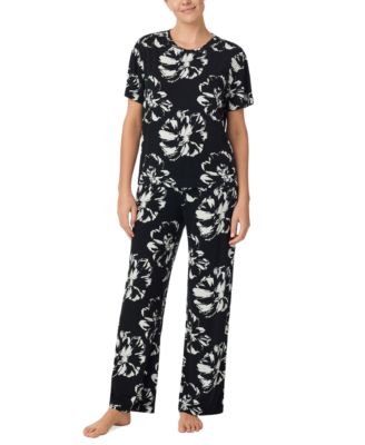 Sanctuary - Women's 2-Pc. Knit Jersey Short-Sleeve Long Pajama Set
