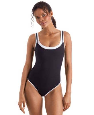 Mimi Flamingo - Women's Drift Two-Tone One-Piece Swimsuit