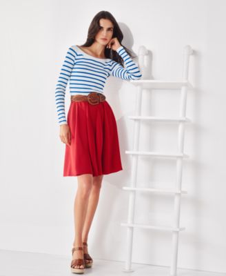 Lauren Ralph Lauren - Women's Striped Ballet-Neck Sweater