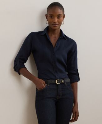 Lauren Ralph Lauren - Petite Relaxed-Fit Linen Shirt