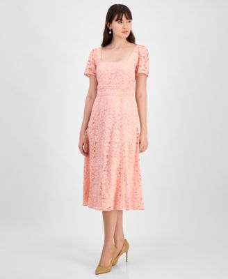 Anne Klein - Women's Lace Square-Neck Shift Dress