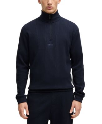 BOSS - Men's Structure Quarter-Zip Pajama Jacket
