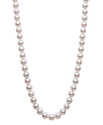 Belle de Mer - Cultured Akoya Pearl (6-1/2 - 7mm) Classic 18" Collar Necklace