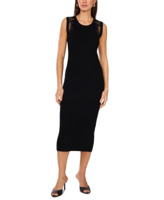 Vince Camuto - Women's Embroidered-Mesh Sleeveless Dress