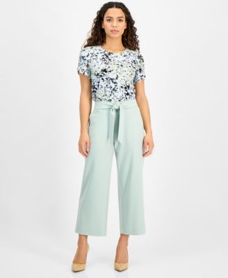 AK Anne Klein - Petite Wide-Leg Tie-Front Pull-On Pants