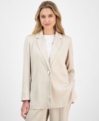 Anne Klein - Women's Notched Collar One-Button Jacket