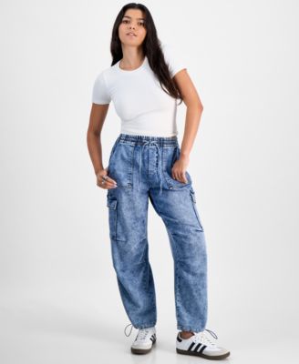 Vanilla Star - Juniors' High-Rise Drawstring-Waist Cargo Pants