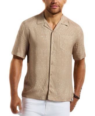 Buffalo David Bitton - Men's Sandro Regular-Fit Paisley-Print Button-Down Camp Shirt