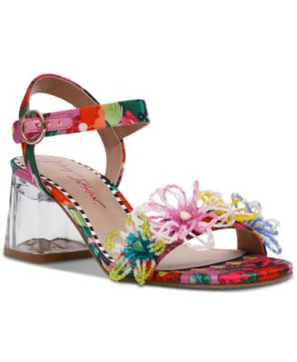 Betsey Johnson - Women's Cinthia Embellished Block-Heel Sandals