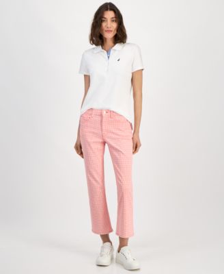 Nautica Jeans - Women's Gingham Cropped Straight-Leg Pants