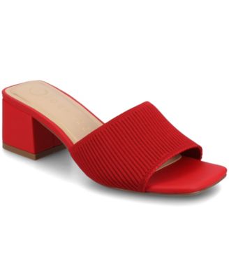 Journee Collection - Collection Women's Shilin Slip On Knit Dress Sandals