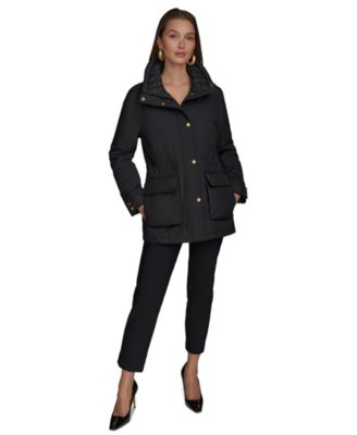 Donna Karan New York - Women's Stand-Collar Cinched-Waist Coat