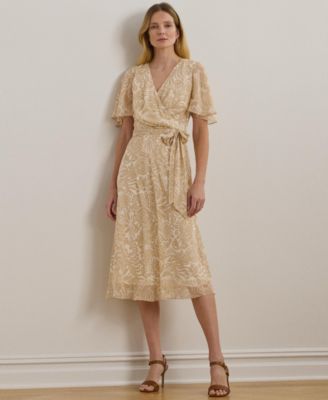 Lauren Ralph Lauren - Women's Floral Belted Crinkle Georgette Dress