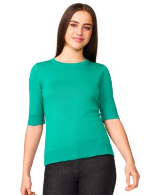 Melissa Paige - Women's Elbow-Sleeve Fine-Gauge Sweater