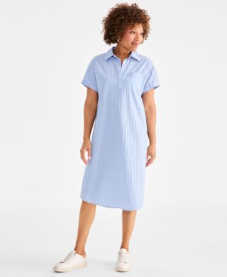 Style & Co - Women's Cotton Printed Popover Shirtdress