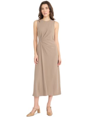 Luxely - Women's Knot-Front Midi Dress