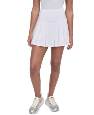 DKNY - Women's Court Piqu&eacute;-Knit Pleated Tennis Skort