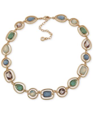 Anne Klein - Gold-Tone Multi-Stone Multifaceted Collar Necklace