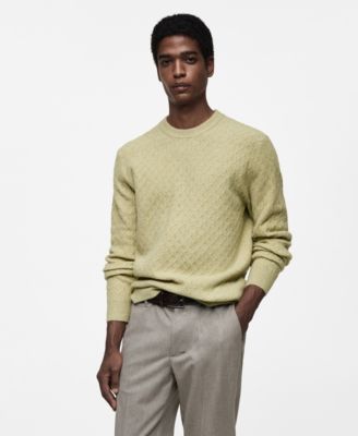 MANGO - Men's Knitted Braided Sweater