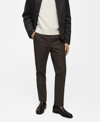 MANGO - Men's Micro Houndstooth Flannel Trousers
