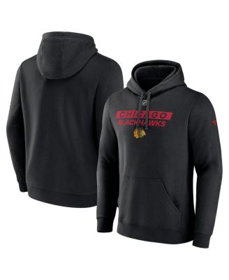 Fanatics - Men's Black Chicago Blackhawks Authentic Pro Core Primary Fleece Pullover Hoodie