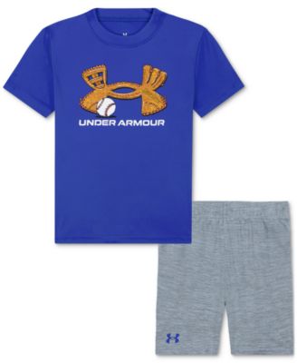 Under Armour - Toddler & Little Boys Tech Baseball T-Shirt & Shorts, 2 Piece Set
