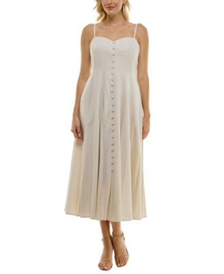 Taylor - Women's Smocked-Back Fit & Flare Midi Dress