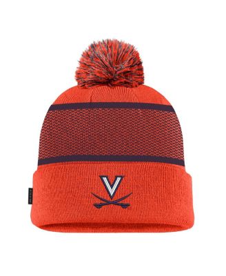 Nike - Men's Orange Virginia Cavaliers 2024 Sideline Peak Cuffed Knit Hat with Pom