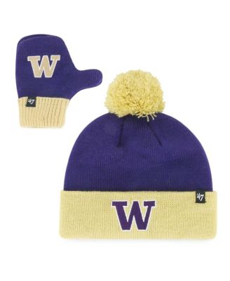 '47 Brand - Toddler Washington Huskies Two-Piece Bam Bam Cuffed Knit Hat with Pom Mitten Set