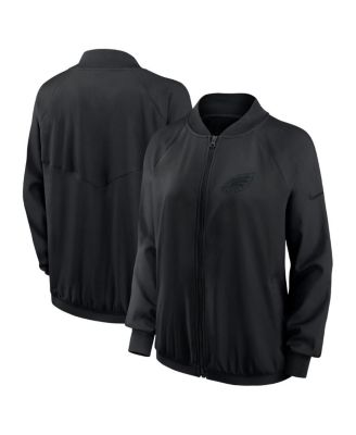 Nike - Women's Black Philadelphia Eagles Raglan Full-Zip Jacket