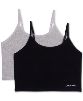 Calvin Klein - Big Girls Shelf Bra Camis, Pack of 2
