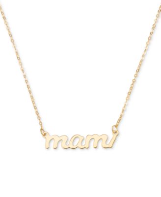 Macy's - Mami Pendant Necklace in 10k Yellow Gold, 18"