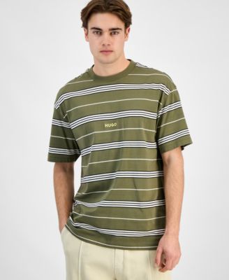 Hugo Boss - Men's Nostrilio Loose-Fit Engineered Stripe T-Shirt