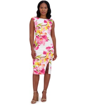 Eliza J - Petite Floral-Print Sheath Dress