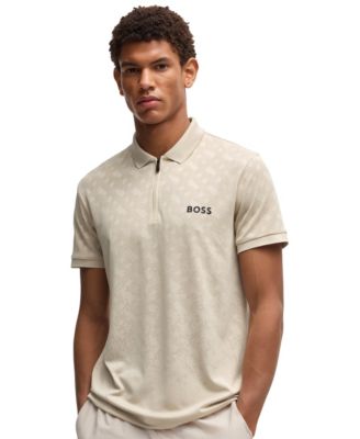 Hugo Boss - Men's Monogram Jacquard Quick-Dry Polo