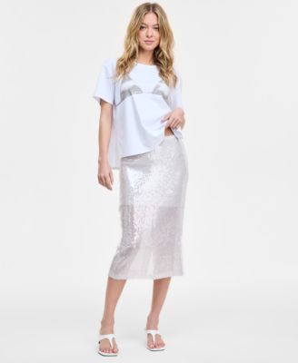 Bar III - Women's Sequin Maxi Skirt