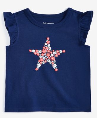 First Impressions - Baby Girls Flower Star Graphic T-Shirt