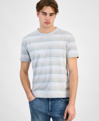 Sun + Stone - Men's Regular-Fit Multistripe Pocket T-Shirt