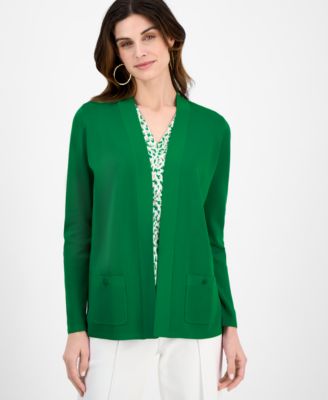 Anne Klein - Petite Malibu Patch-Pocket Cardigan
