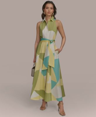Donna Karan New York - Women's Printed Sleeveless Shirtdress