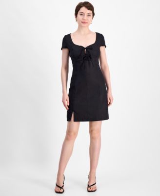 GUESS - Women's Short-Sleeve Double-Bow Mini Dress