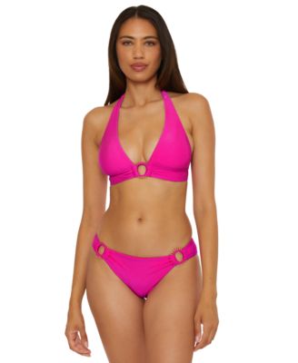 Becca - Women's  Shiny Rib Bikini Top & Hipster Bottoms