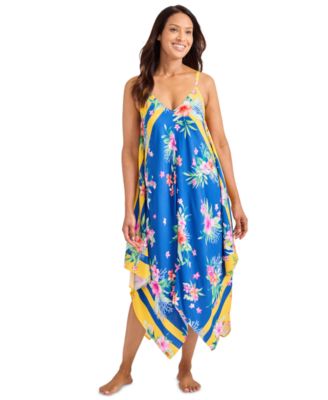 Tommy Bahama - Women's Floral-Print Scarf Cover-Up Dress