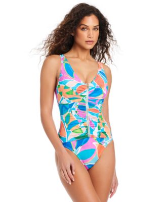 Beyond Control - Women's Captiva Island Zip-Front One-Piece Swimsuit